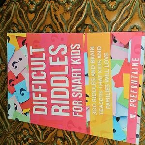 Difficult Riddles for Smart Kids Book by M Prefontaine. Soft cover!! NEW